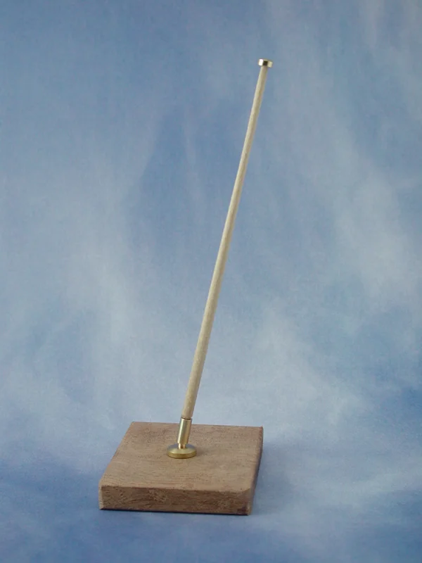Angled Flagstaff Complete (Brass And Wood)(2) — image 1 of 2