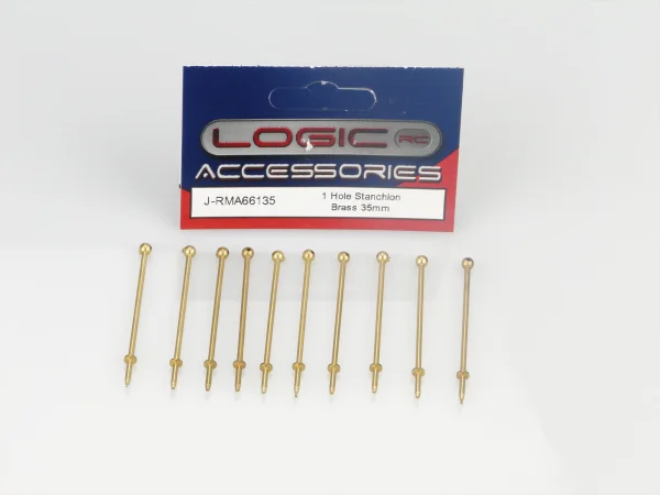 1 Hole Stanchion - Brass 35mm (10)