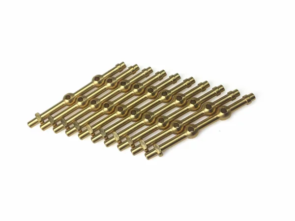 2 Hole Capping Rail Stanchion - Brass 20mm