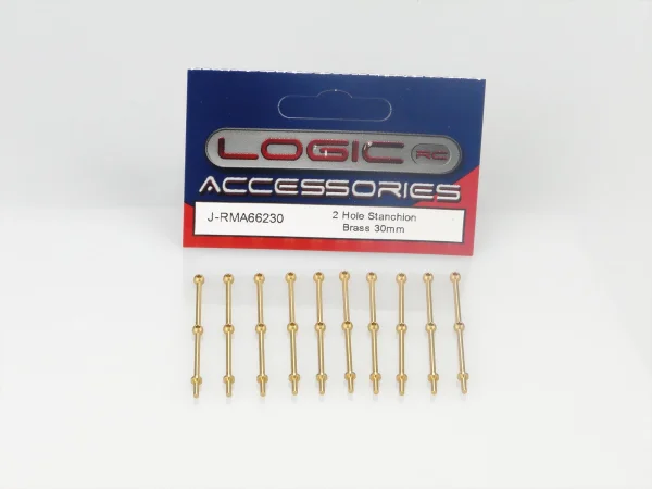 2 Hole Stanchion - Brass 30mm (10)