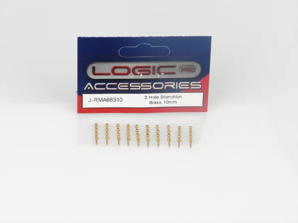 3 Hole Stanchion - Brass 10mm (10)