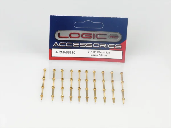 3 Hole Stanchion - Brass 30mm (10)