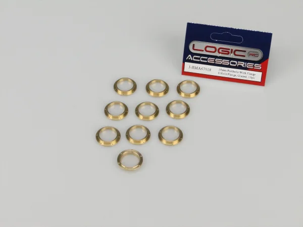Porthole - 18mm - With 6 Hole Flange - Glazed - 10pk