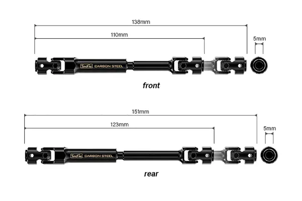 GMade - Junfac Scale Axial SCX10 II 4WD Univ. Shaft Hardened Steel — image 5 of 5