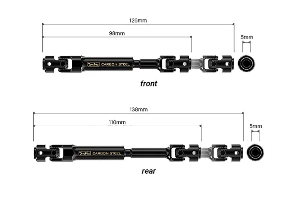 GMade - Junfac Scale Traxxas TRX4 Univ Shaft 312mm W/B Hardened Steel — image 5 of 5
