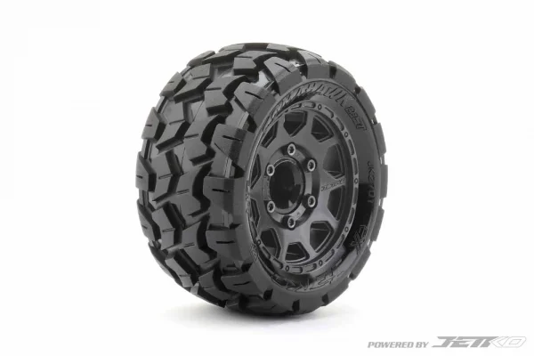 Jetko EX Tomahawk ST Tyres Mounted on Black 2.8 Wheels (2)