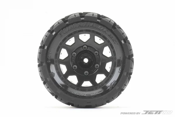 Jetko EX Tomahawk ST Tyres Mounted on Black 2.8 Wheels (2)