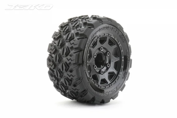 Jetko EX King Cobra ST Tyres Mounted on Black 2.8 Wheels (2)