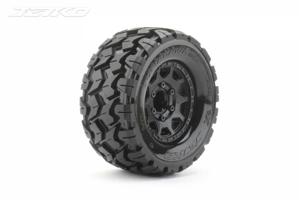 Jetko EX Tomahawk ST Tyres Mounted on Black 2.8 Wheels (2)