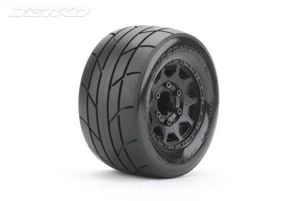 Jetko MT Extreme Super Sonic Tyres on Black 12/14/17mm Hex 2.8 Rims (2)