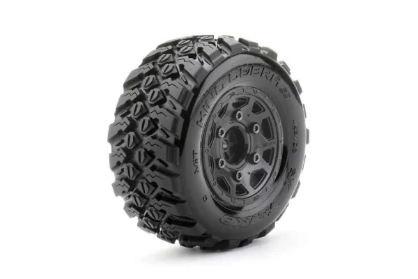 Jetko EX Belted Tyres on King Cobra SC Black wheel 12/14/17mm Hex (2)