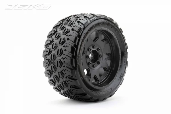 Jetko EX King Cobra Belted XMT Tyres on Black 24mm Hex Wheels (2)