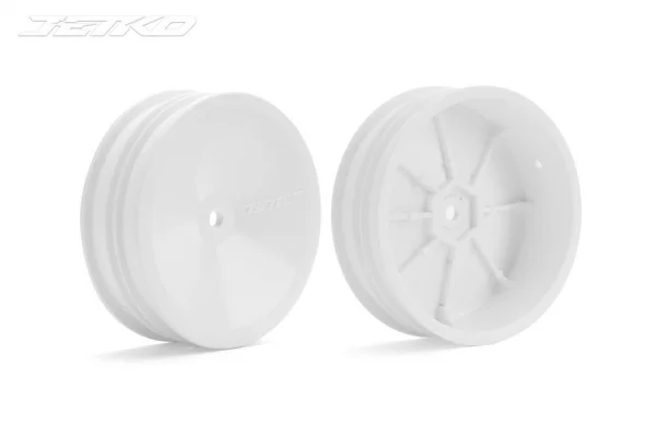 Jetko 1:10 Buggy Wheels - White - 2WD Slim Front (2)