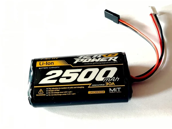 Jetko Power Rx Li-Ion 2S 7.4V-2500 (JR) 66x18x36mm 97g - Hump
