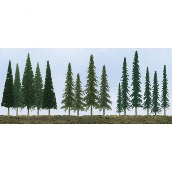 JTT 92117 Pine Conifer Spruce, 2.5 to 6, N to HO-Scale, (45 per pack)