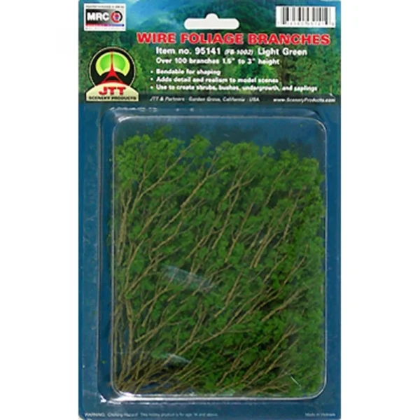JTT 95518 Light Green Branches, 1.5 to 3, (60 per pack)