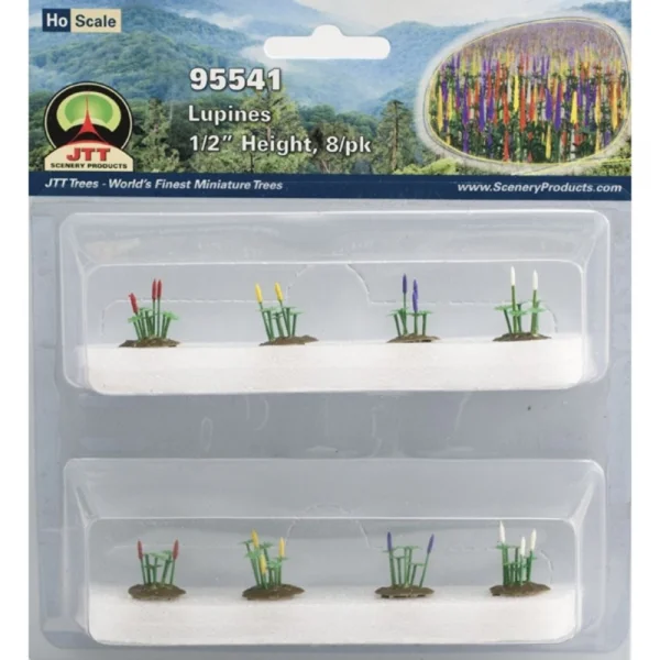 JTT 95541 LuPines, 1/2 Tall, HO-Scale, (8 per pack)