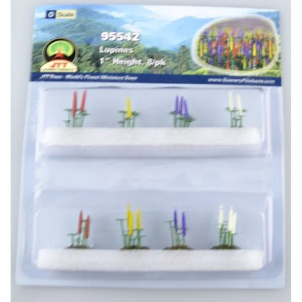 JTT 95542 Lupines, 1 Tall, O-Scale, (8 per pack)