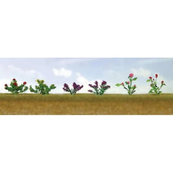 JTT 95558 Assorted Flower Plants 1, O-Scale, (10 per pack)