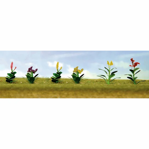 JTT 95563 Assorted Flower Plants 4, HO-Scale, (12 per pack)
