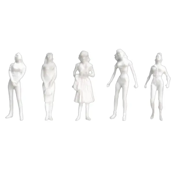JTT 97108 Female Figures, 1:8 (1:100), White, (10 per pack) — image 1 of 3