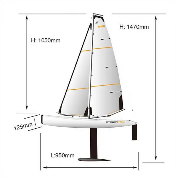 Joysway Dragon Flite 95 V3 Racing Sailing Yacht - ARTR &mdash; image 5 of 5