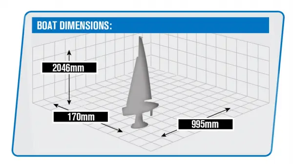 Joysway Focus V3 One Metre Sailboat RTR Blue — image 8 of 8
