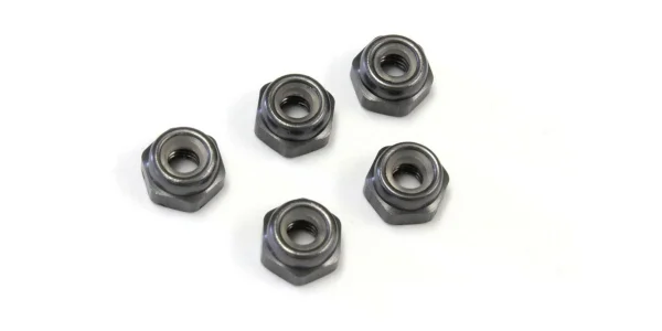 Kyosho Aluminium Nylon Lock Nuts M2.6 X3.0 (5) Gun Metal — image 1 of 8