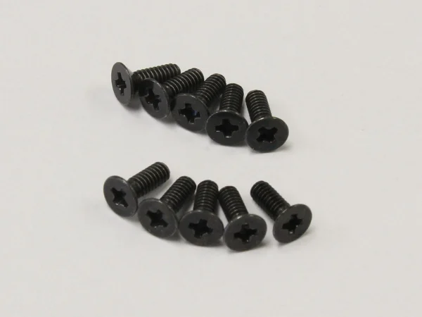 Kyosho Flat Head 2X6mm Metallic Screws (10)