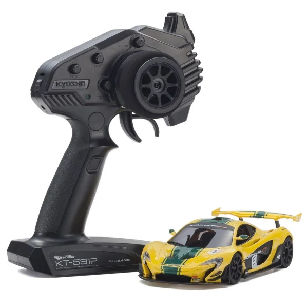 Kyosho Mini-Z MR04 RWD McLaren P1 GTR Yellow/Green (W-MM/KT531P) — image 1 of 6