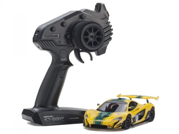 Kyosho Mini-Z MR04 RWD McLaren P1 GTR Yellow/Green (W-MM/KT531P) — image 6 of 6