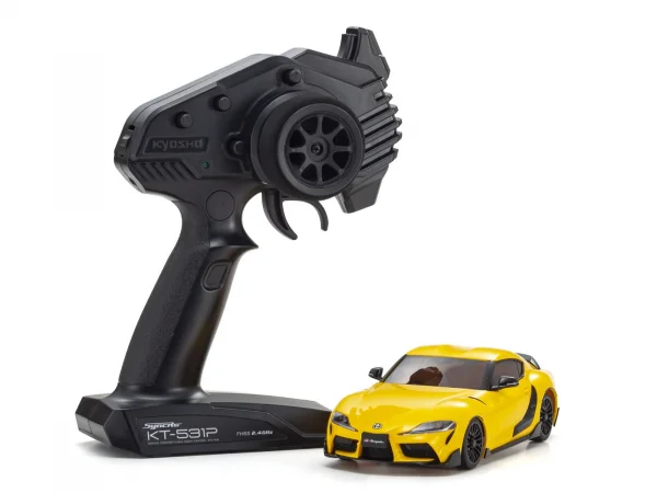 Kyosho Mini-Z MR04 RWD Toyota GR Supra TRD Aero Light Yellow (N-MM2) &mdash; image 8 of 8