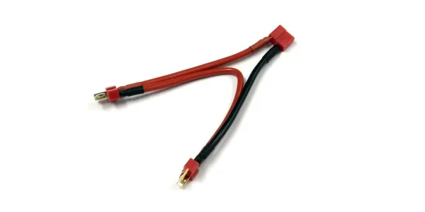 Kyosho Battery Connector Set Y for doube Battery (2xMale Deans)