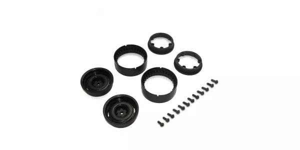Kyosho KC10 Bead-lock 1.9 inches Dish Black Wheels (2)