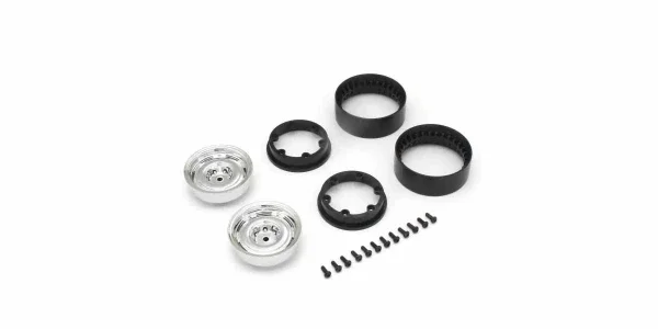 Kyosho KC10 Bead-lock 1.9 inches Dish Chrome Wheels (2)