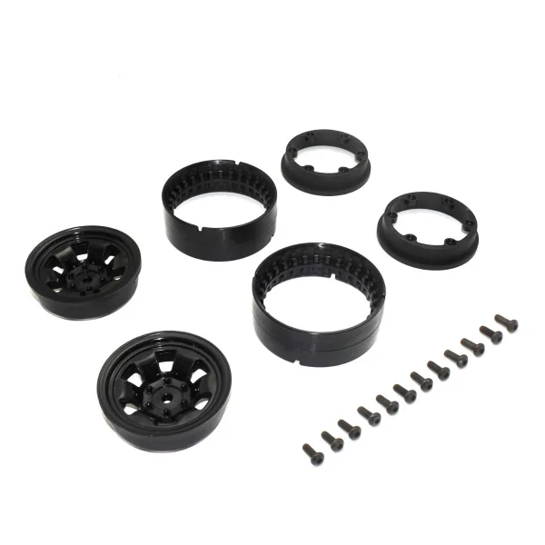 Kyosho KC10 Bead-lock 1.9 inches Spoke Black Wheels (2) — image 1 of 3