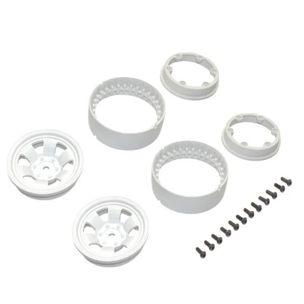 Kyosho KC10 Bead-lock 1.9 inches Spoke White Wheels (2) — image 1 of 3