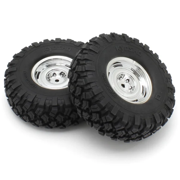 Kyosho KC10 Dish Chrome Complete Wheels (2) — image 1 of 3