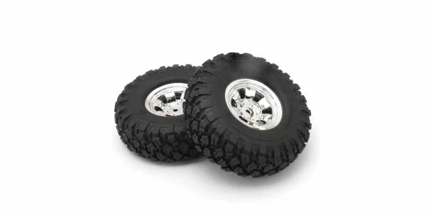 Kyosho KC10 Spoke Chrome Complete Wheels (2)