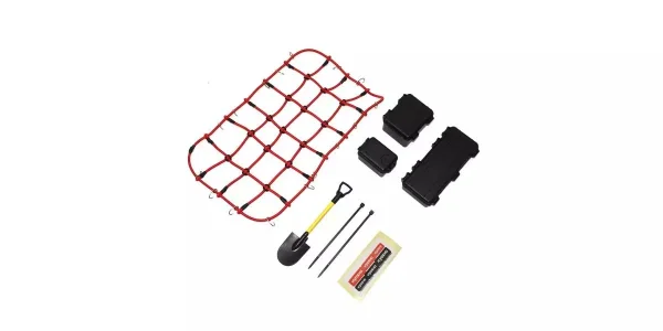 Kyosho KC10 Series Roof Rack Net and Accessories - Red — image 2 of 3