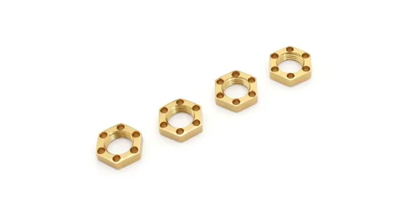 LW Wheel Nuts (4) Kyosho EP Fantom 4WD Ext - Gold — image 1 of 2