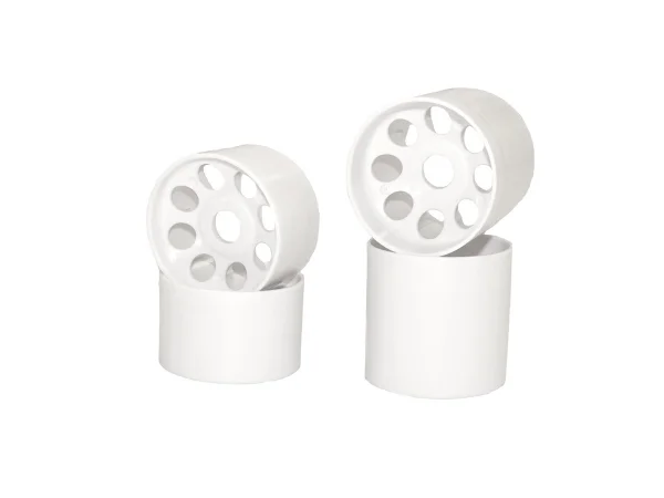 Front & Rear White Wheels Kyosho EP Fantom 4WD (4)
