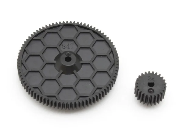 Kyosho Fazer FZD2 84 Teeth Spur Gear & 24 Teeth Pinion (48DP) — image 1 of 2