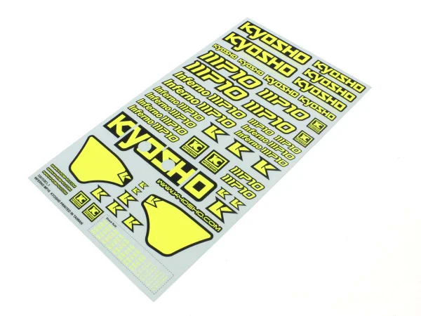 Decal Sheet Kyosho Inferno MP10 (F-Yellow) — image 1 of 3