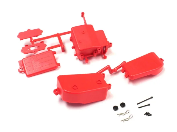 Receiver and Battery Box Kyosho Inferno MP9-MP10 - Red — image 1 of 3