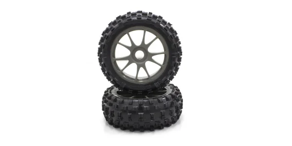 Kyosho Kc Tyres On Neo 3.0 Wheels Gun Metal (4) *unpackaged* — image 1 of 3