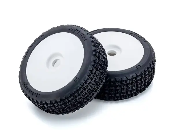 KYOSHO Inferno MP9 V2 Readyset Glued on rim Tyres (4) (Unpackaged) — image 1 of 3