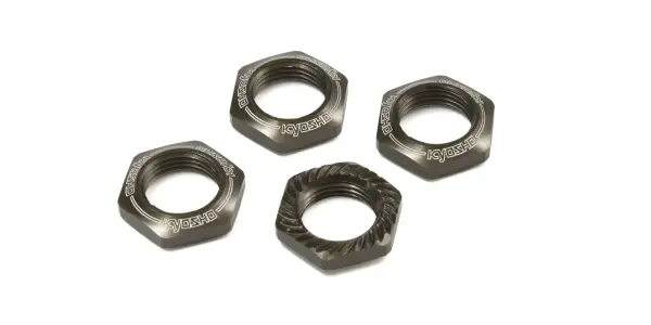 Kyosho Serrated 1:8 Wheel Nuts (4) - Gun Metal — image 1 of 2