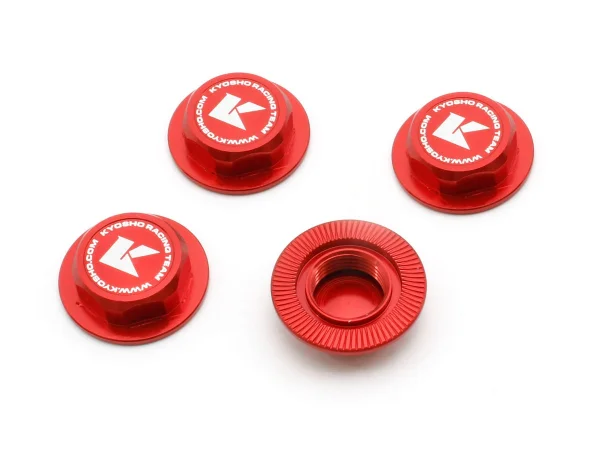 Kyosho 1:8 Inferno Serrated Closed Wheel Nuts (4) Red — image 1 of 5