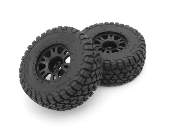 Pre-Glued Tyres on black wheels 2.4 (2) Kyosho Toyota Tacoma — image 1 of 2